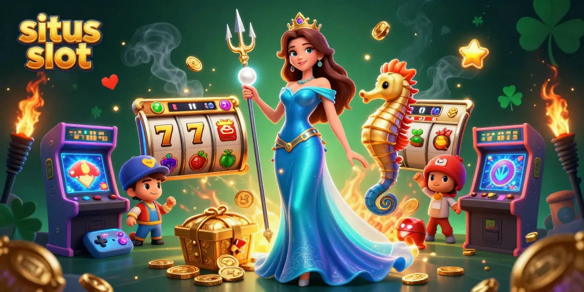 Spin to win with situs slot in a captivating 3D casino scene showcasing vibrant game elements.