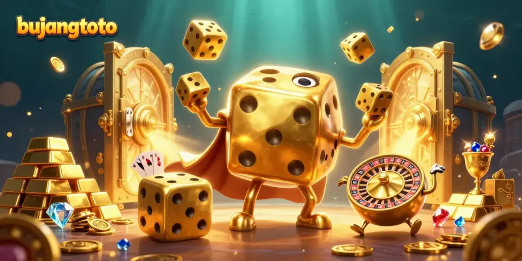 Experience the excitement of bujangtoto's golden treasures with dynamic casino game elements.