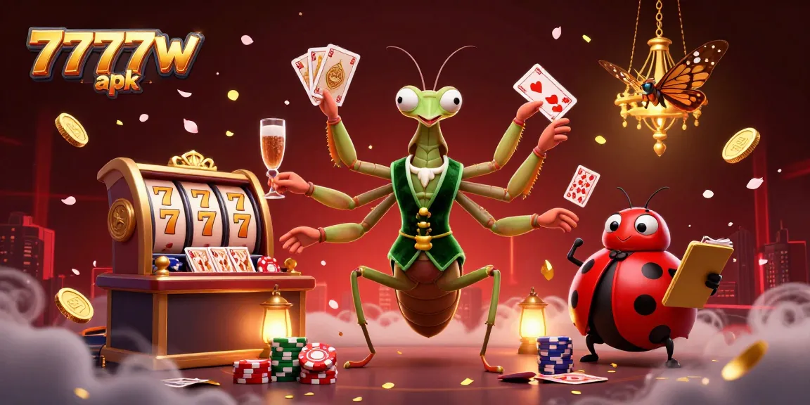Join the gaming excitement with 7777w apk, featuring dynamic card dealing and vibrant casino elements.