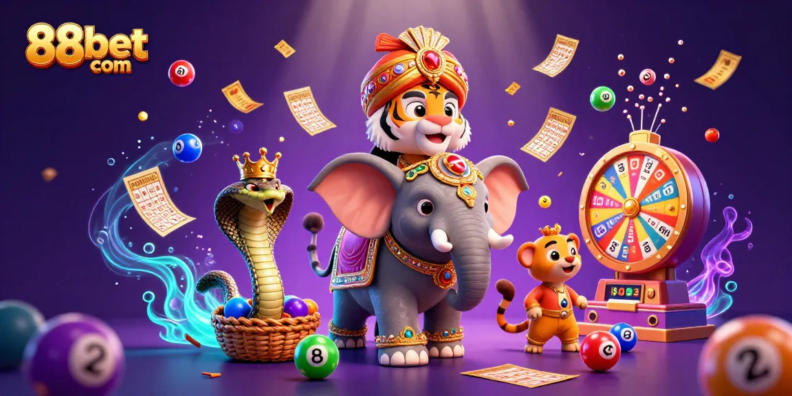 Engage in exciting play at 88bet com with dynamic lottery elements and vibrant casino illustrations.