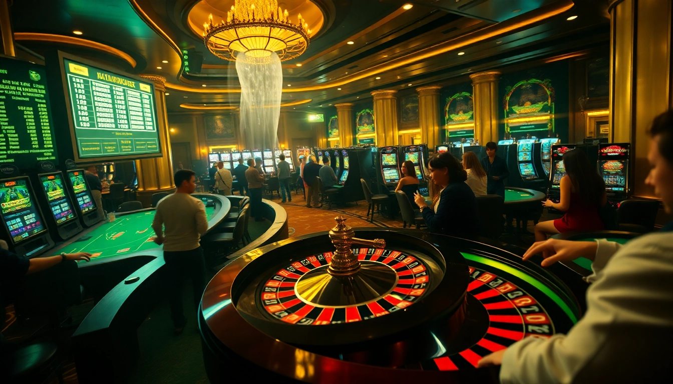 Kể truyện ma during exciting casino gameplay with a vibrant roulette wheel and eager players.