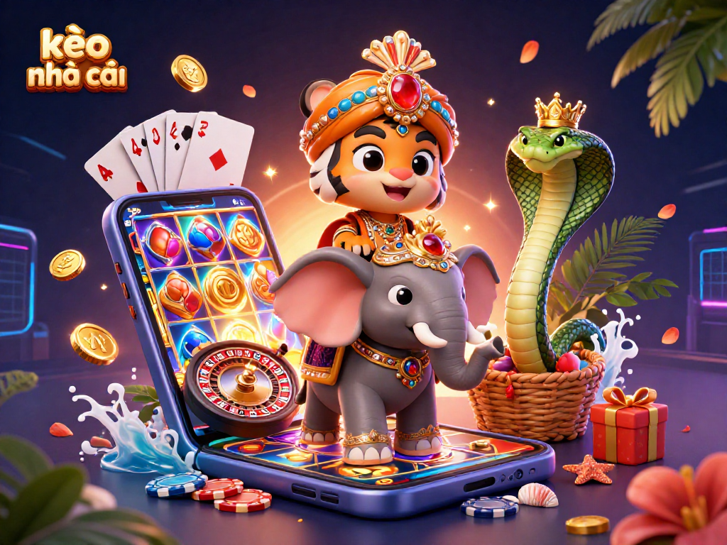 Experience the thrill of kèo nhà cái with our vibrant illustration showcasing colorful gaming elements.
