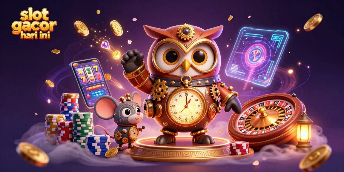 Spin the reels with the owl and mouse companions in this slot gacor hari ini vibrant casino scene!