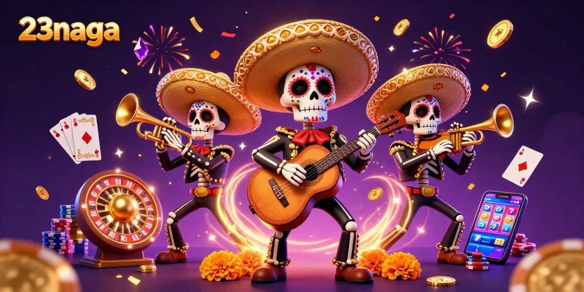 Permainan keberuntungan 23naga dengan band mariachi tengkorak dan keripik poker berwarna-warni