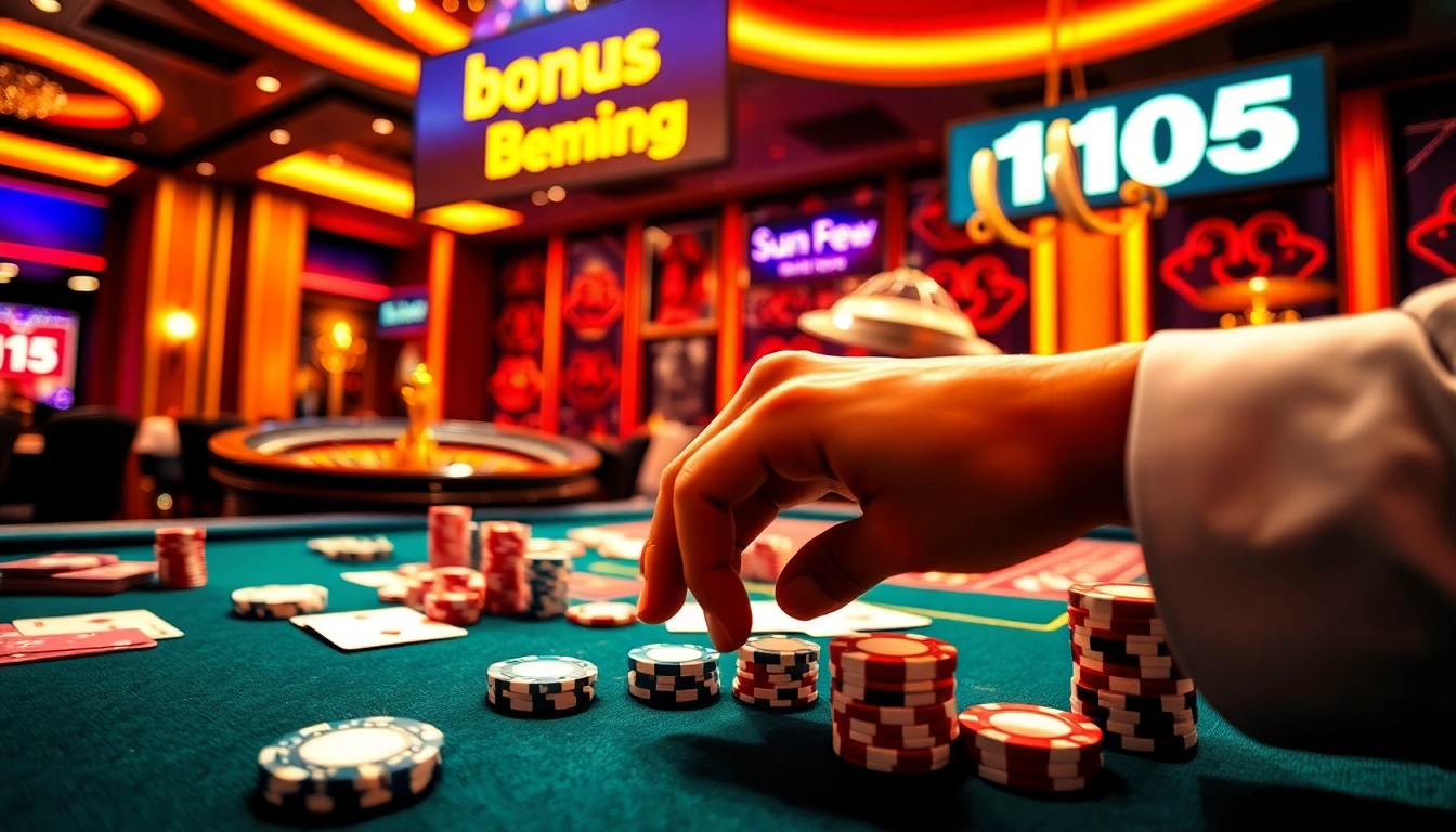 Experience the thrill of winning with bonus new member 105 at a lavish casino table.