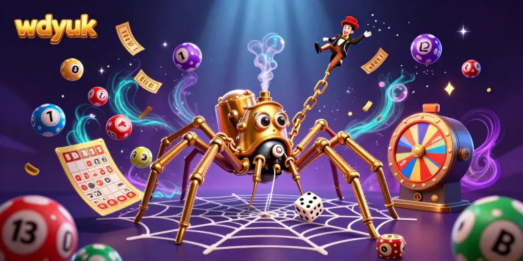 Experience the thrill of gaming with wdyuk as a golden spider weaves a web of luck and chance.