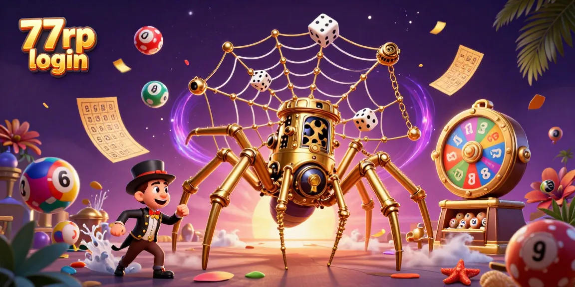 Engage in the excitement of 77rp login with dynamic casino elements and steampunk characters.