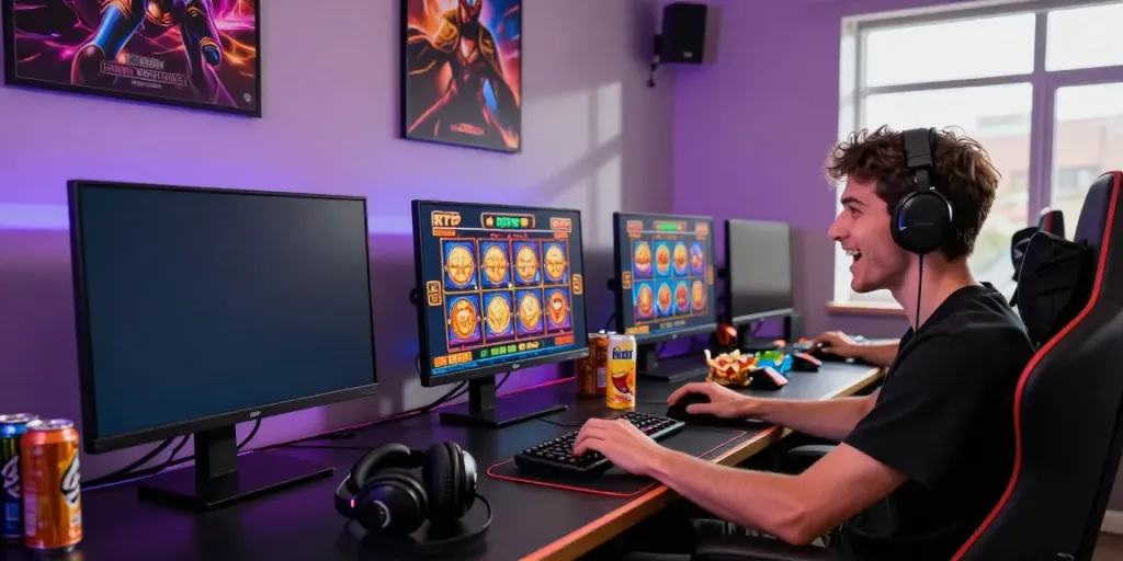 Permainan slot online di BUKUMIMPI138 dengan RTP tinggi dan suasana gaming yang menarik.
