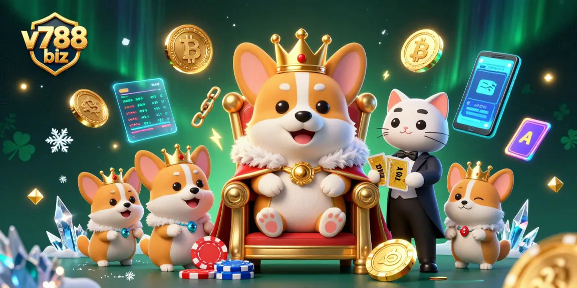 Engage with the vibrant gaming world of v788 biz, featuring unique characters and crypto elements.
