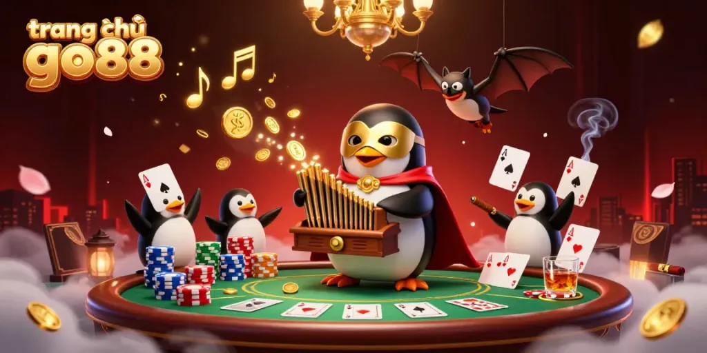 Experience the thrill of winning at trang chủ go88 with a vibrant 3D casino illustration filled with excitement.