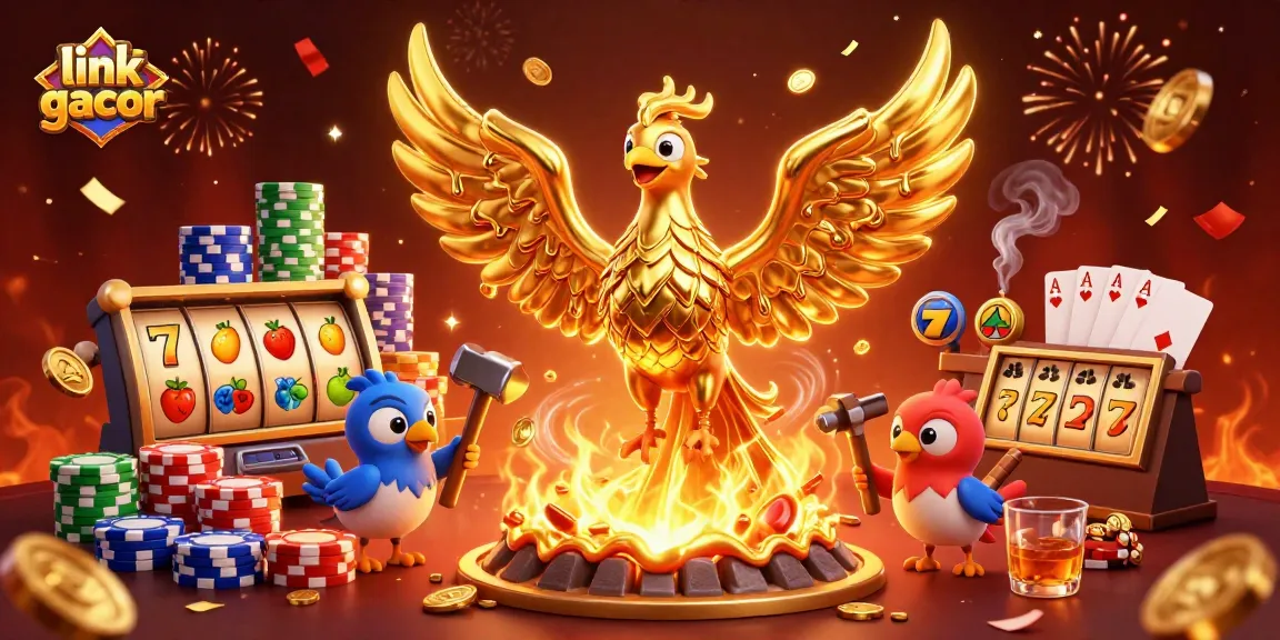 Experience excitement with link gacor slots featuring golden phoenix and vibrant casino elements.