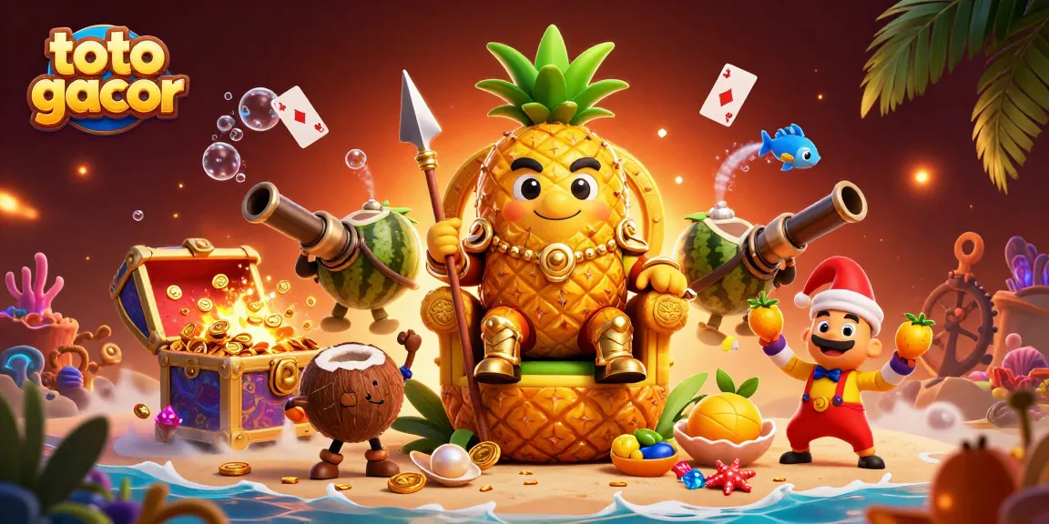 Raih kemenangan dengan toto gacor melalui ilustrasi kasino kartun 3D yang penuh warna.