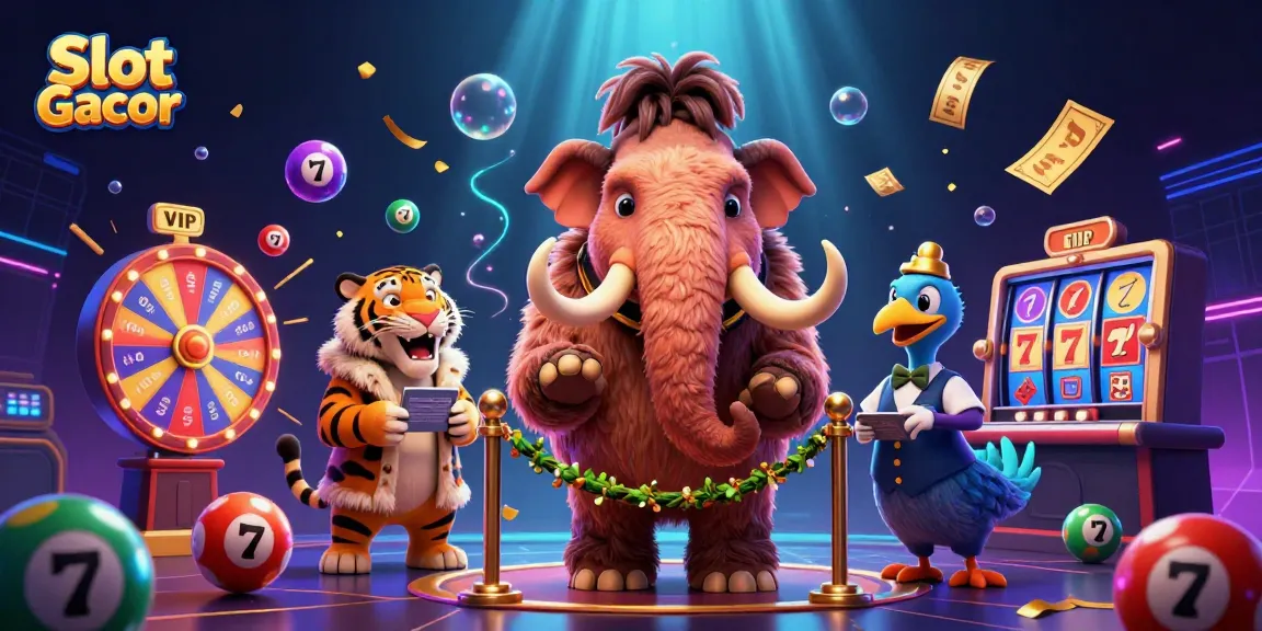 Experience Slot Gacor excitement with vibrant casino characters and dynamic game elements in a thrilling 3D illustration.