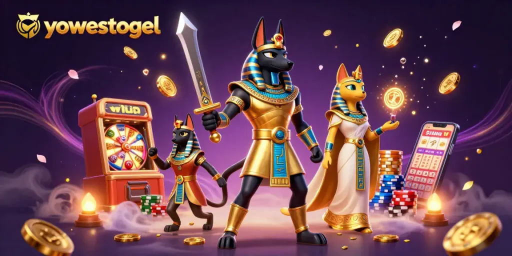 Experience big wins with yowestogel as Anubis and Bastet celebrate stunning lottery jackpots.