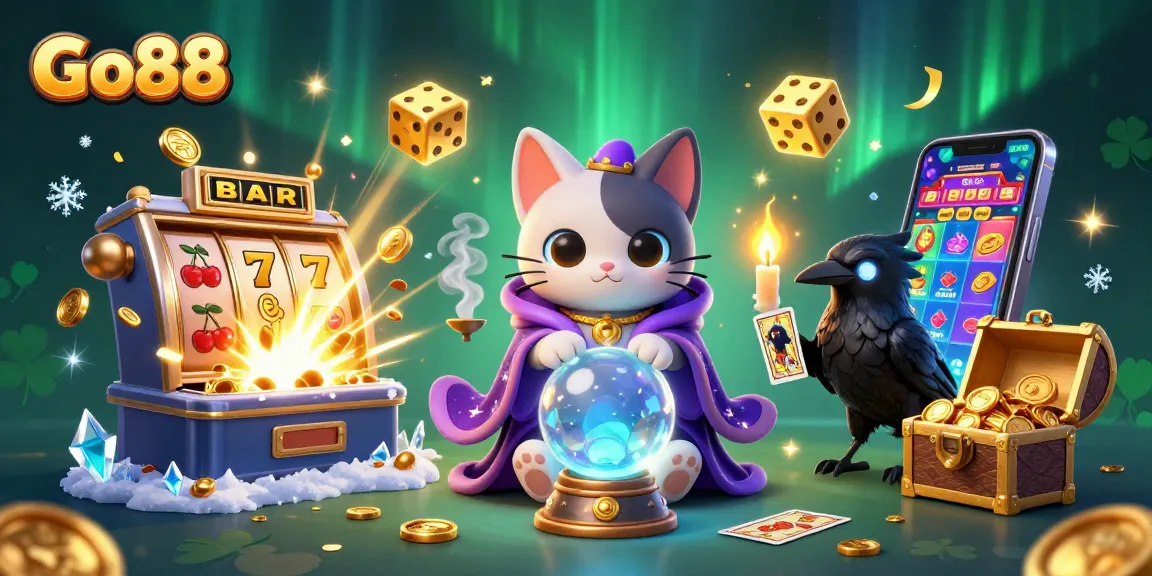 Engage with Go88's captivating casino thrills featuring vibrant slot games and mystical fortune tellers.