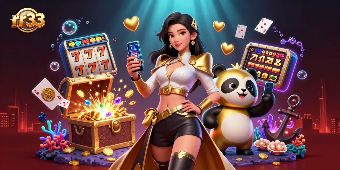 Win big at rr33 with premier casino games in vibrant 3D illustration filled with excitement.