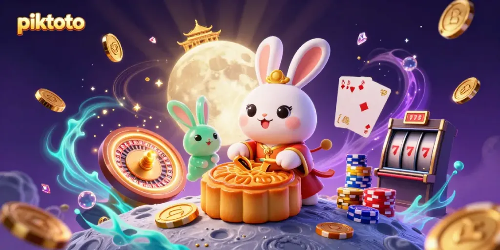 Experience the magic of piktoto with a moon rabbit theme and vibrant casino elements