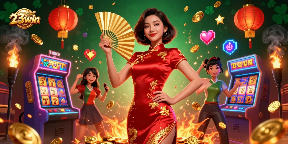 Experience vibrant gaming with 23win's immersive slots and jackpots, featuring Asian elegance.