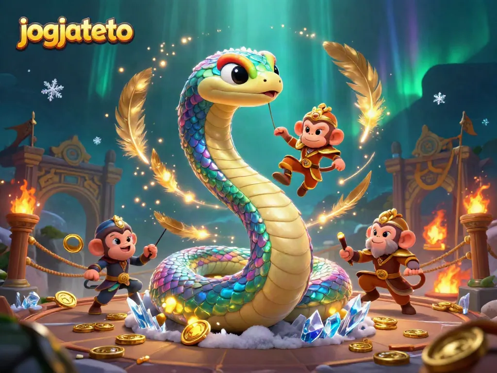 Experience the thrilling gameplay of jogjatoto with a vibrant scene of colorful characters and casino elements.
