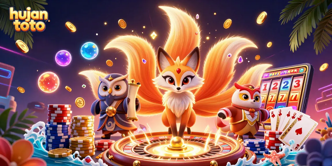 Experience the thrill of hujan toto with vibrant visuals of winning moments and colorful game elements.