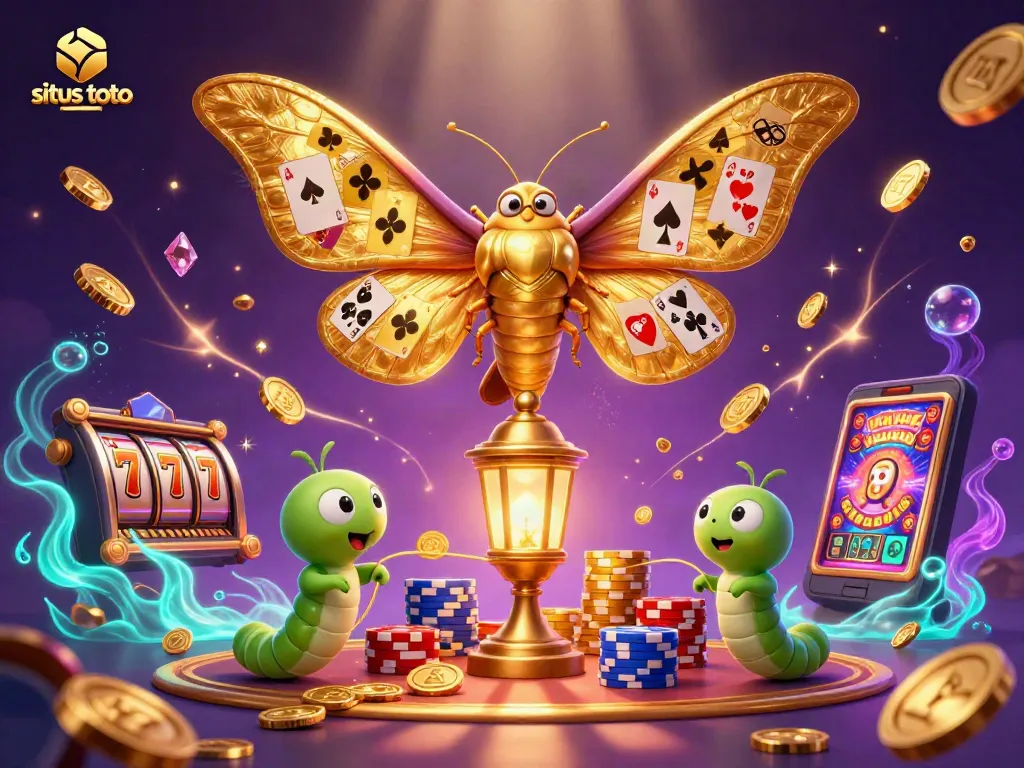 Gambar situs toto menyajikan momen beruntung dalam taruhan dengan mesin slot bergambar jantung emas.
