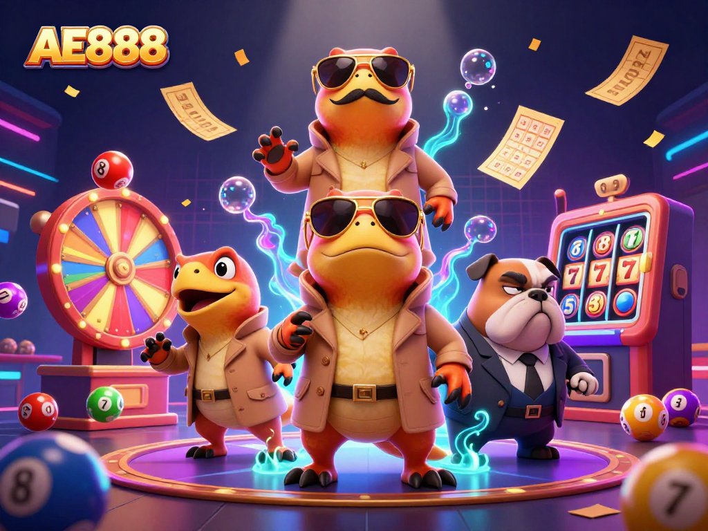Engage with AE888 as three raptors attempt clandestine entry into a lavish casino lounge.