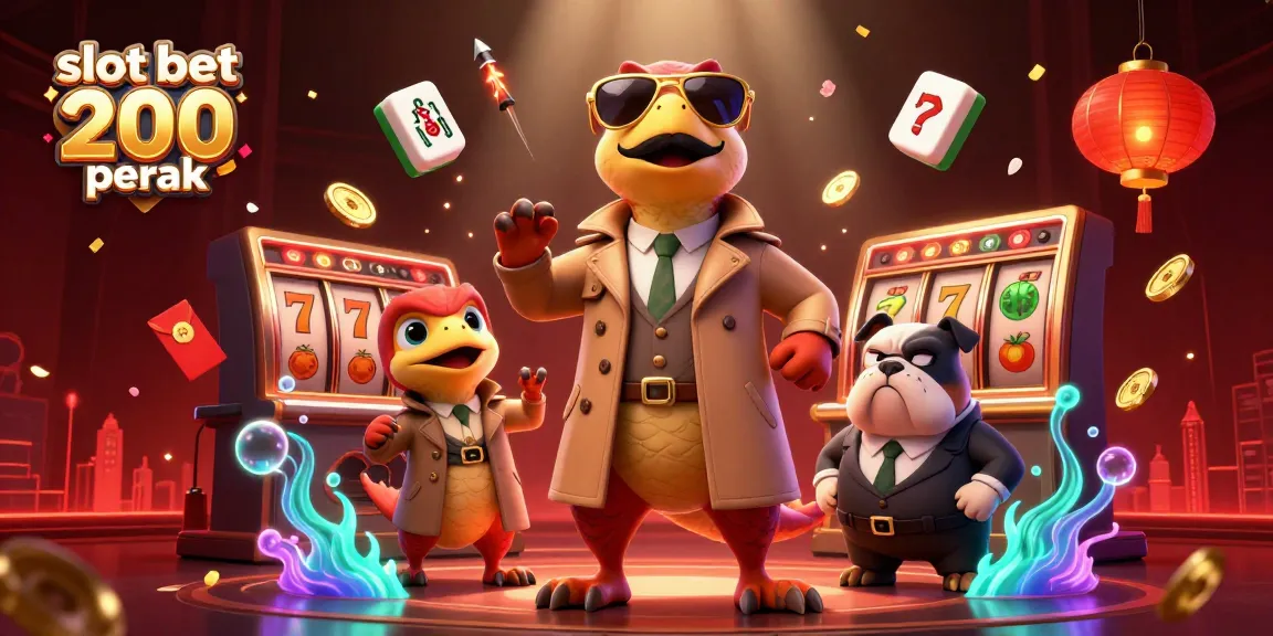 Permainan slot bet 200 perak dengan karakter lucu di kasino membuat suasana seru dan penuh warna.