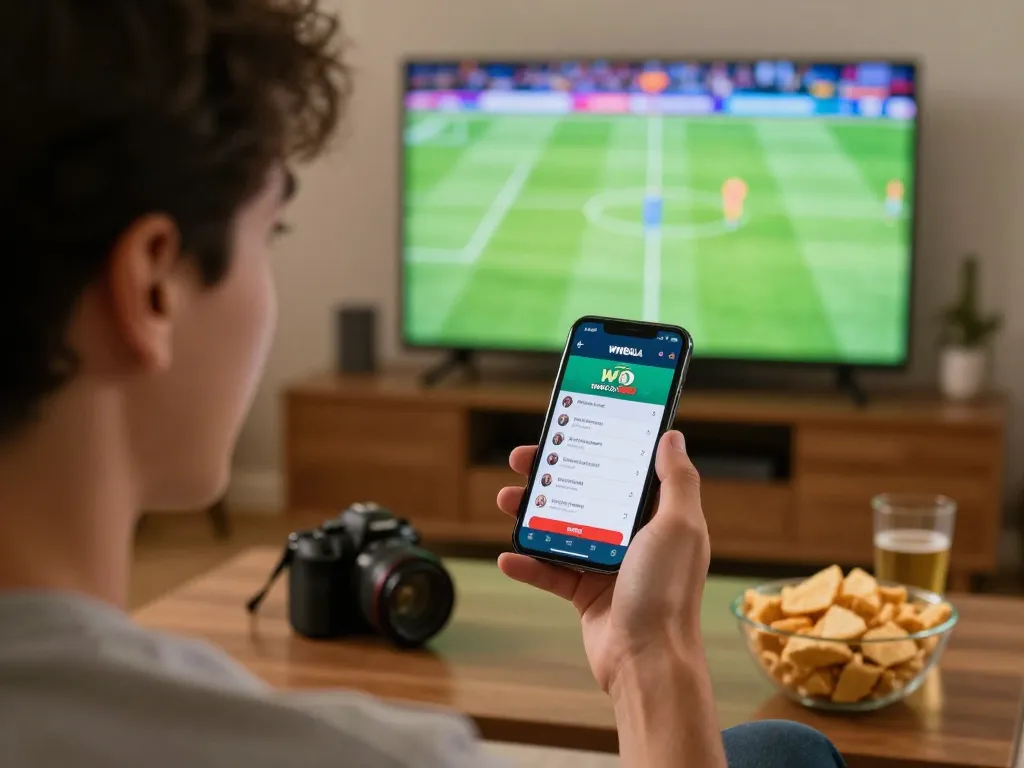 Place bets on WWBOLA app while enjoying a live soccer match at home.