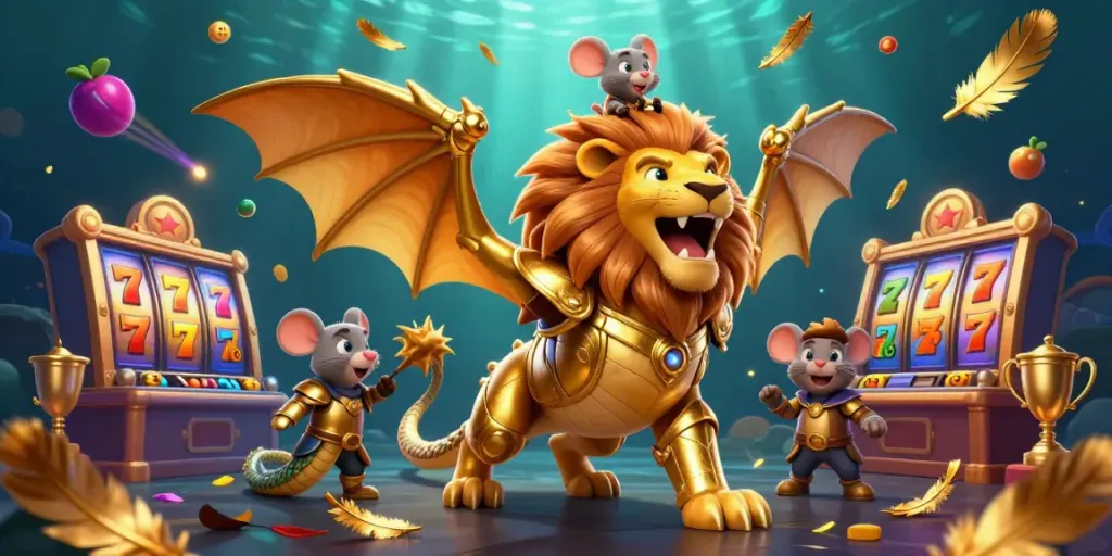 Engage with TG88's thrilling slots and colorful jackpots in this vibrant 3D casino illustration.