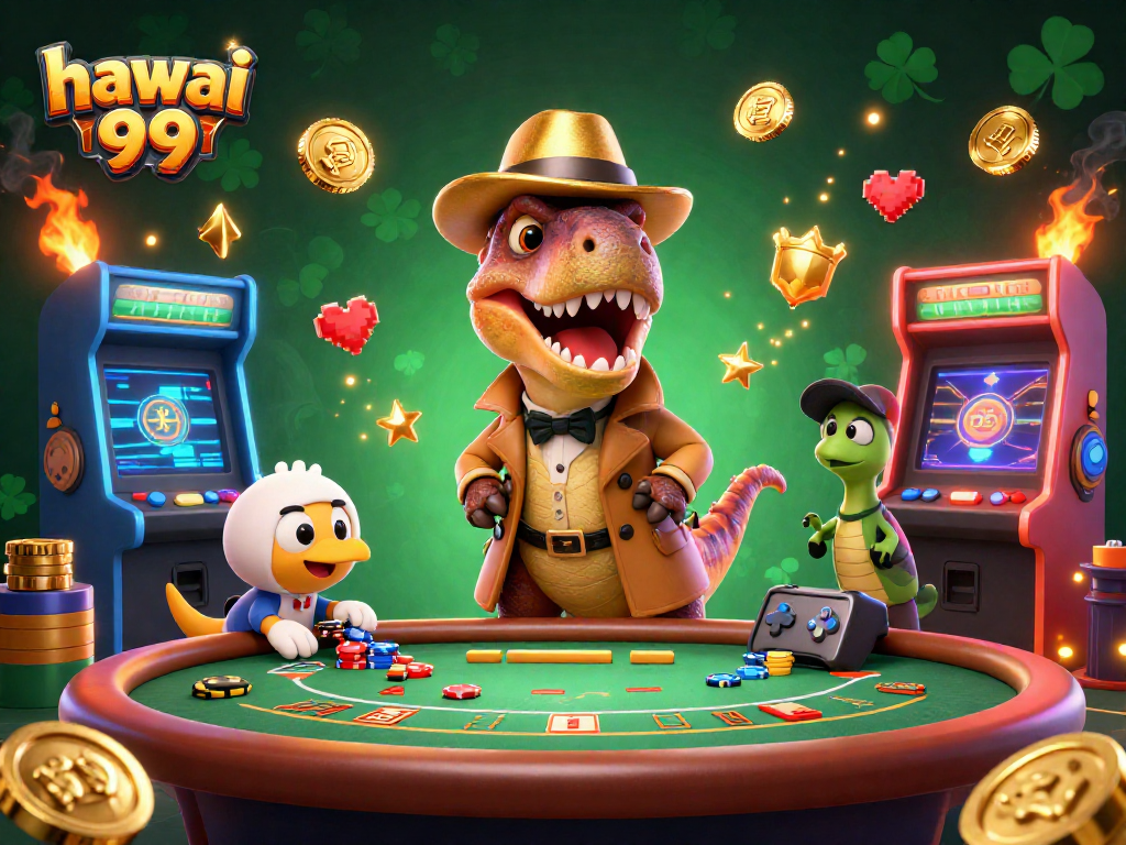 Experience the thrill of hawai 99 with colorful slots, vibrant characters, and casino action.