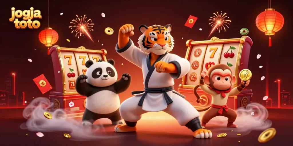 Engage with Jogja Toto's vibrant online gaming experience amid dynamic casino elements.