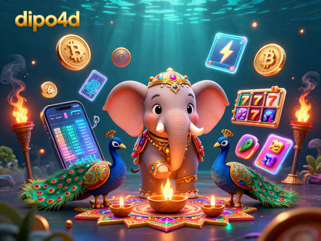 Experience the thrills of dipo4d with vibrant visuals showcasing gaming elements and energetic characters.