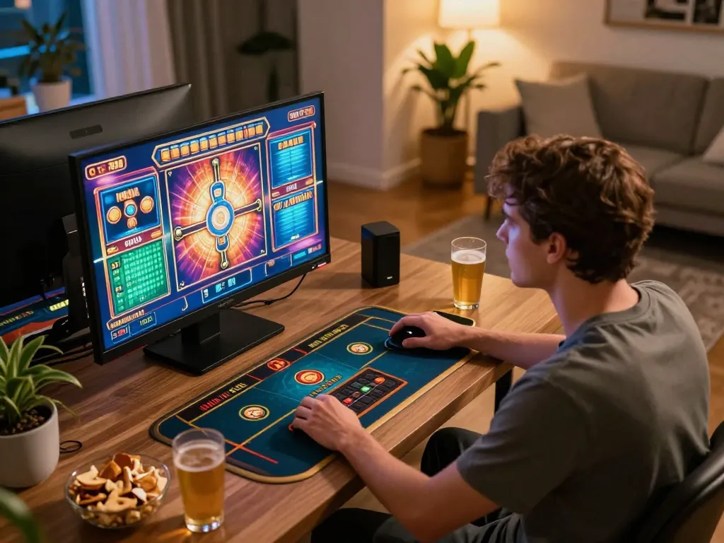 Pemain menikmati pengalaman permainan online yang mendebarkan di mesin slot alfa138 dengan visual yang hidup