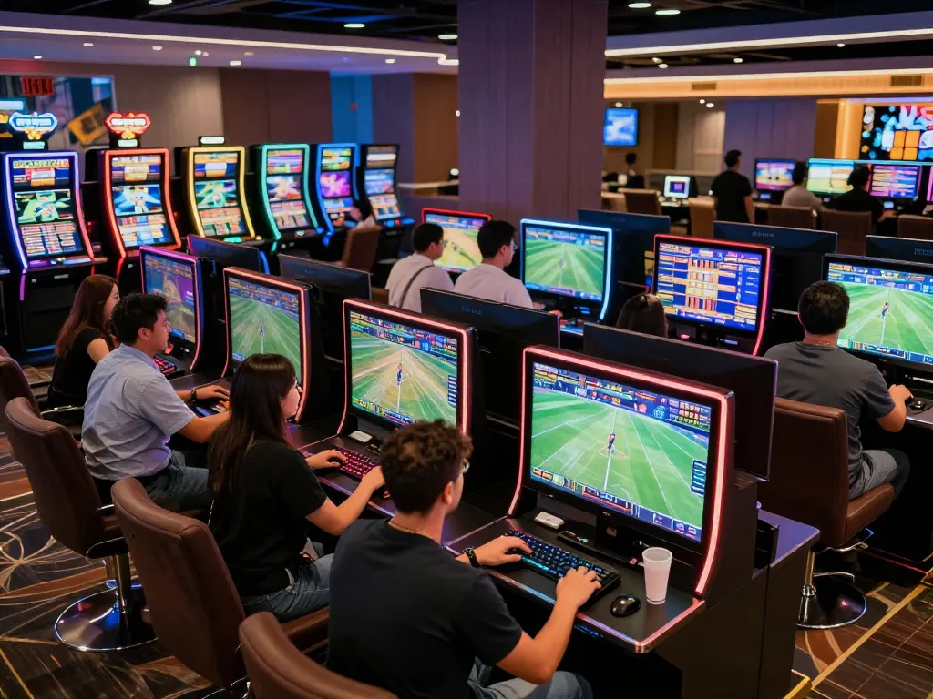 Experience thrilling sports betting at uu 88 with dynamic visuals and engaged patrons.