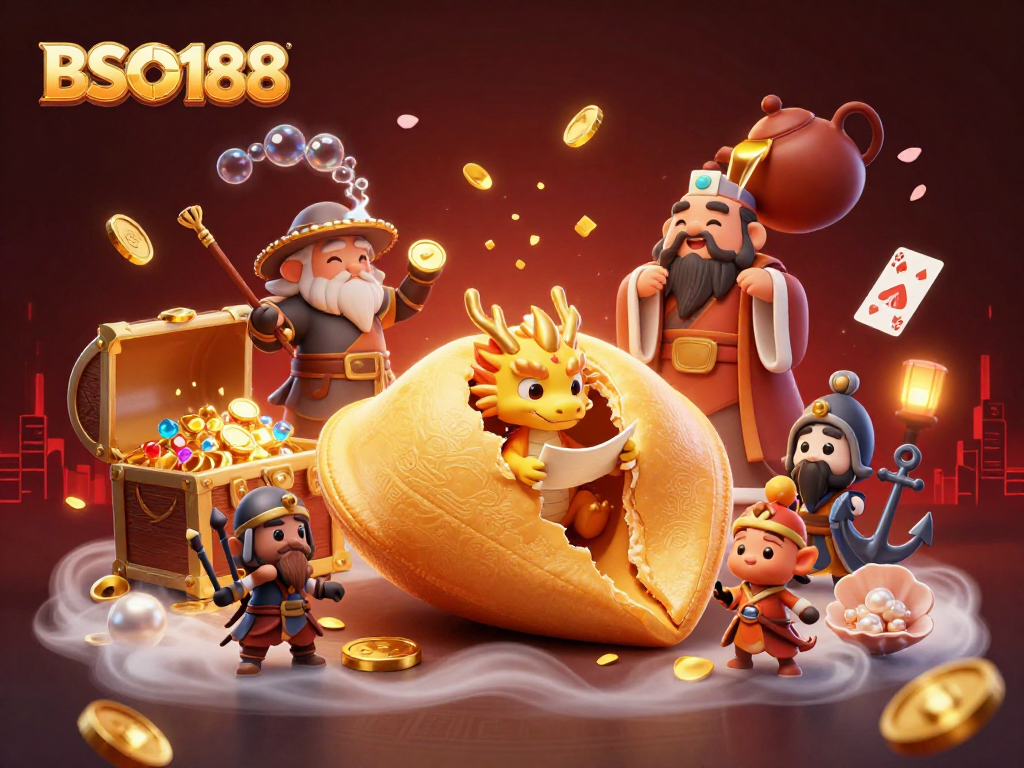 Engage in thrilling gameplay at BSO188 with vibrant 3D casino characters and treasure-rich scenes.