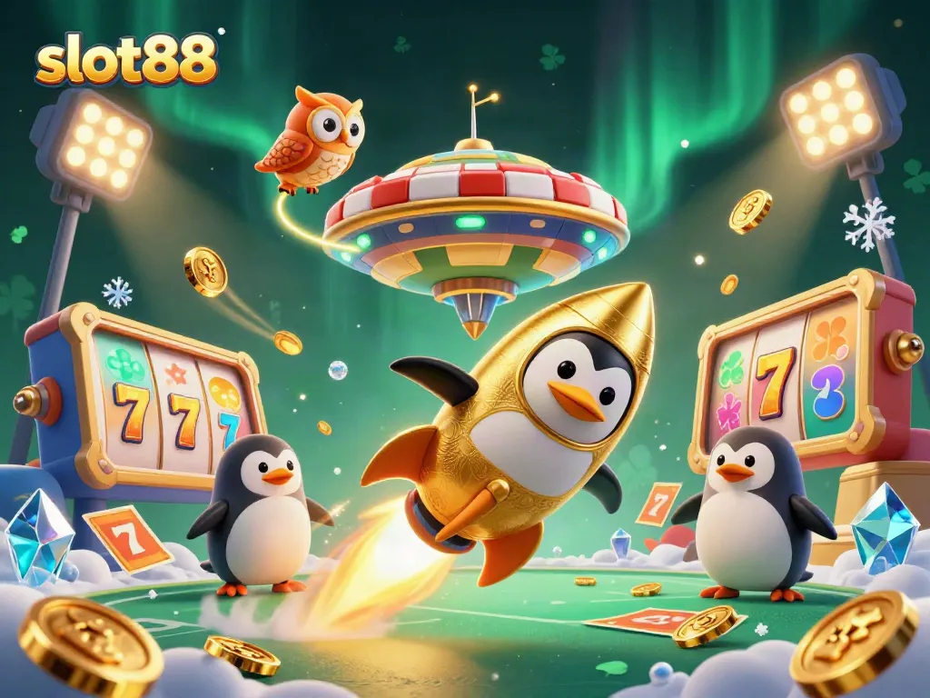 Bermain slot88 dengan menyenangkan, simbol buah dan gulungan slot berkilau di latar belakang.
