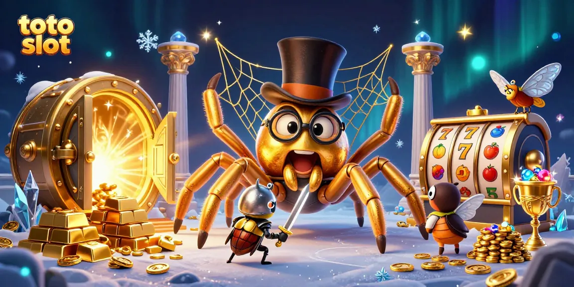 Menangkan taruhan di toto slot dengan keberanian bug kecil melawan laba-laba emas berharga.