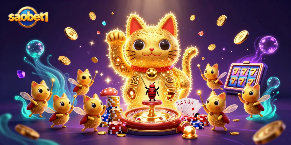 Experience thrilling gameplay at saobet1 with a dazzling display of casino symbols and vibrant energy.