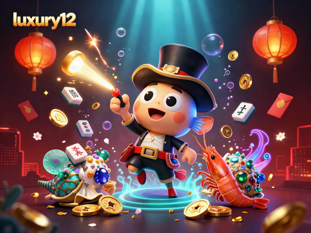 Engage with luxury12 as the anglerfish attracts coins in a vibrant casino underwater scene.