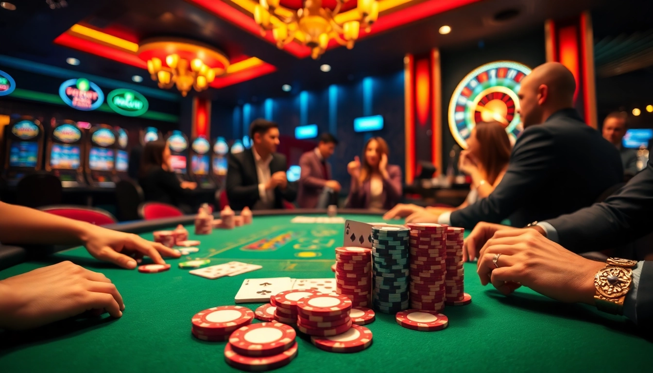 Poker players celebrate a royal flush victory at pokermania88's luxurious table.