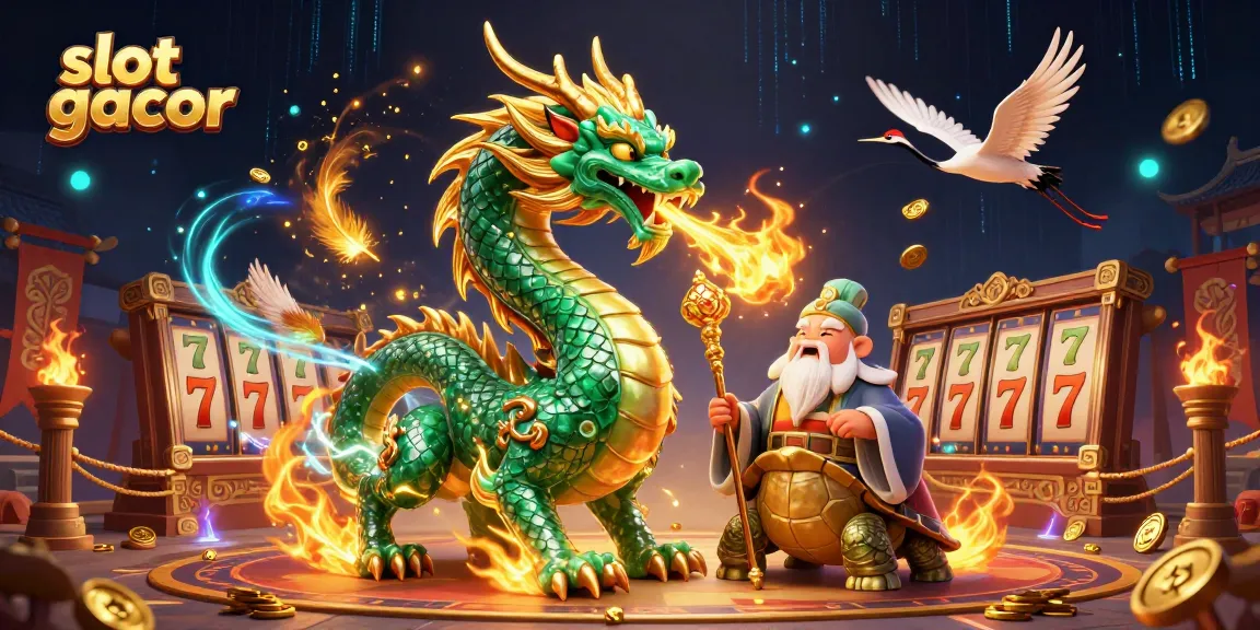 Experience winning excitement with slot gacor in a vibrant 3D casino scene filled with fortune symbols and energy.